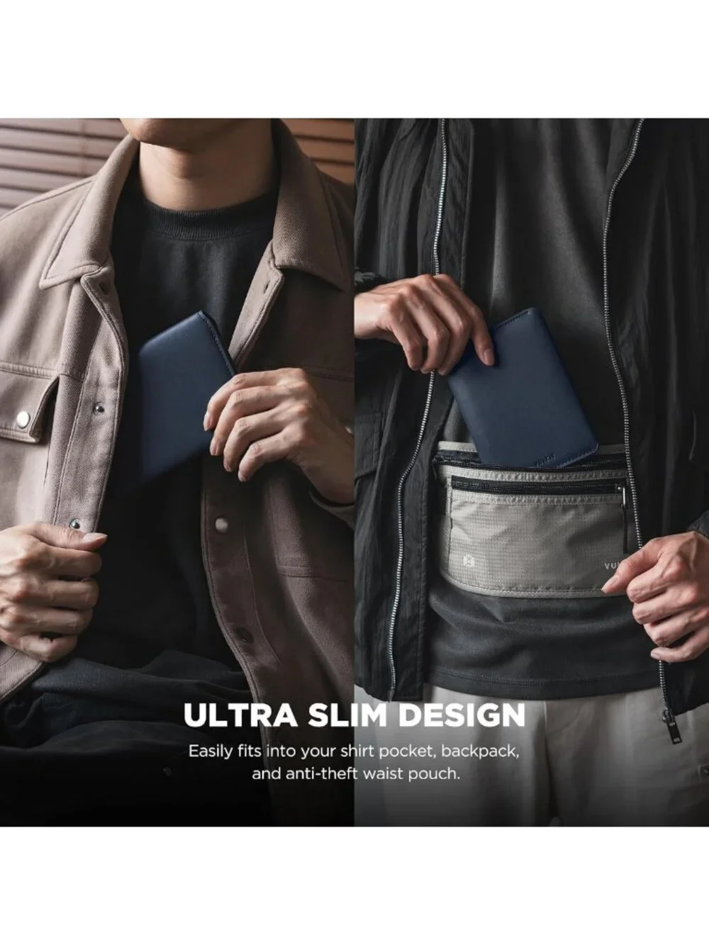 Slim Minimalist RFID Blocking Passport Wallet | Leather Travel Holder for Men